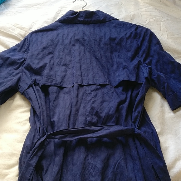 Zara navy duster/trench dress EUC - Picture 11 of 16